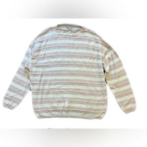All Saints Striped Sweater Dust Pink Size Small